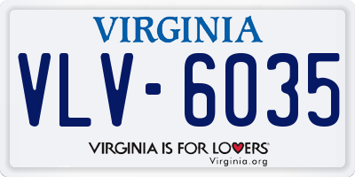 VA license plate VLV6035