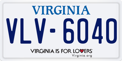 VA license plate VLV6040