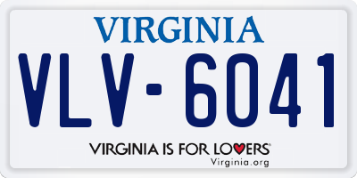 VA license plate VLV6041