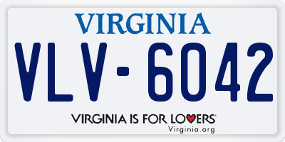 VA license plate VLV6042