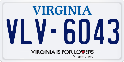 VA license plate VLV6043