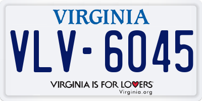 VA license plate VLV6045