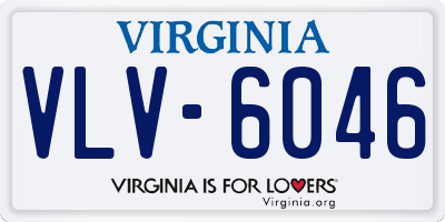 VA license plate VLV6046