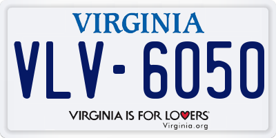 VA license plate VLV6050