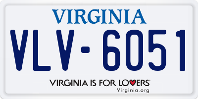 VA license plate VLV6051
