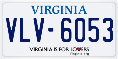 VA license plate VLV6053