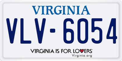 VA license plate VLV6054