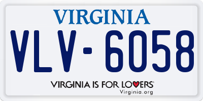 VA license plate VLV6058