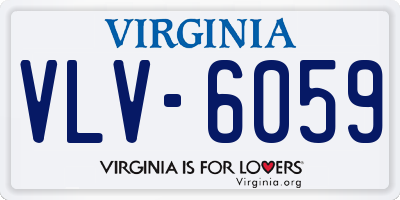 VA license plate VLV6059