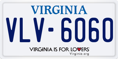 VA license plate VLV6060