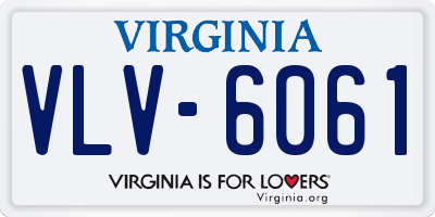 VA license plate VLV6061