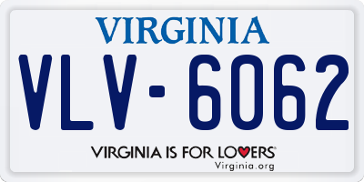 VA license plate VLV6062