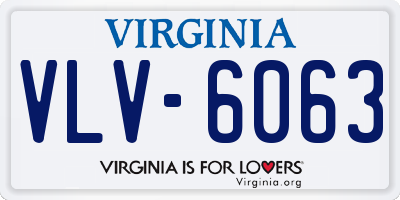 VA license plate VLV6063