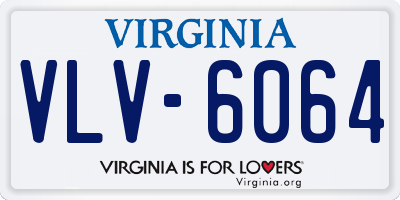 VA license plate VLV6064