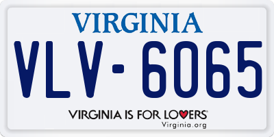 VA license plate VLV6065