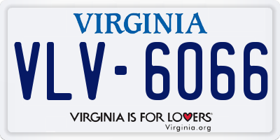 VA license plate VLV6066