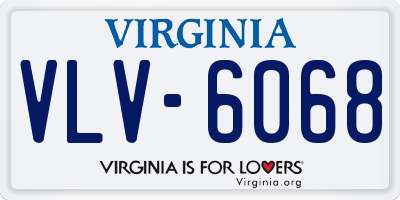 VA license plate VLV6068