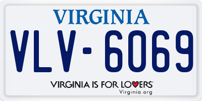 VA license plate VLV6069