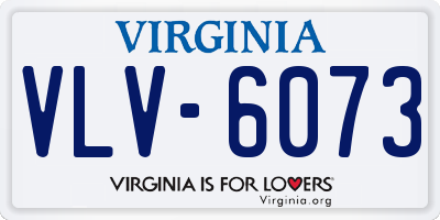 VA license plate VLV6073