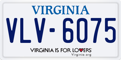 VA license plate VLV6075