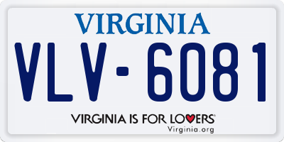 VA license plate VLV6081