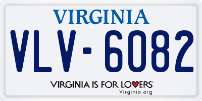 VA license plate VLV6082