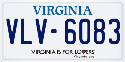 VA license plate VLV6083