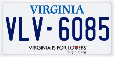 VA license plate VLV6085