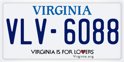 VA license plate VLV6088