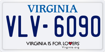 VA license plate VLV6090