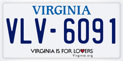 VA license plate VLV6091