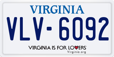 VA license plate VLV6092