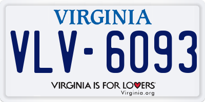 VA license plate VLV6093