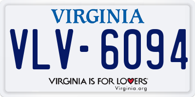 VA license plate VLV6094