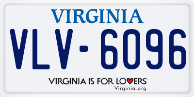 VA license plate VLV6096