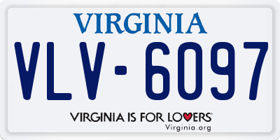 VA license plate VLV6097