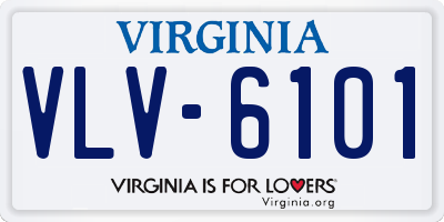 VA license plate VLV6101