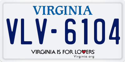 VA license plate VLV6104