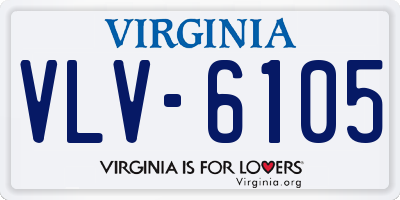 VA license plate VLV6105