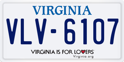 VA license plate VLV6107