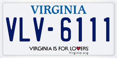 VA license plate VLV6111