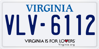 VA license plate VLV6112