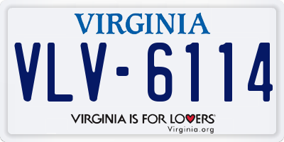 VA license plate VLV6114