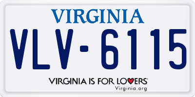 VA license plate VLV6115