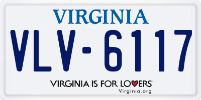 VA license plate VLV6117