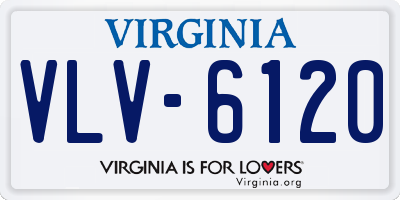 VA license plate VLV6120