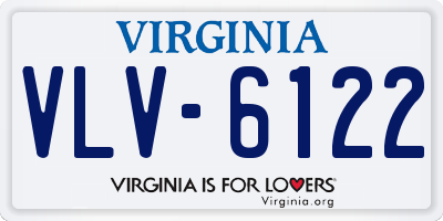 VA license plate VLV6122