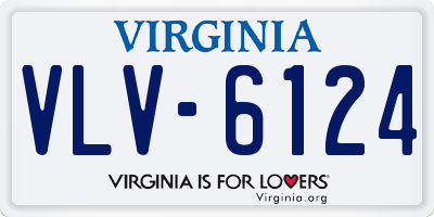 VA license plate VLV6124