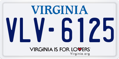 VA license plate VLV6125