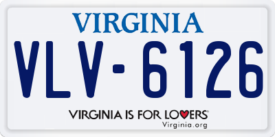 VA license plate VLV6126